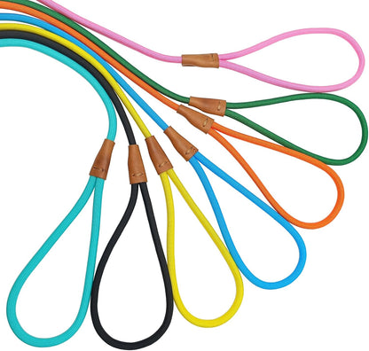 6ft Small Dog Training Leash, 1/4 inch (Black + Pink)