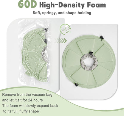 Cat Cone Collar Soft, Adjustable Elizabethan Collar for Cats to Stop Licking, Comfortable Lightweight Kitten Cone for Wound Healing and Surgery Recovery,Green,L