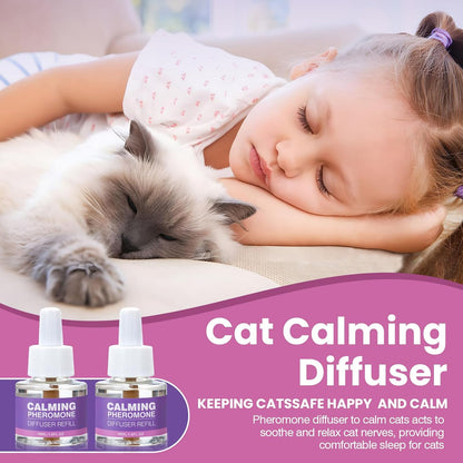 Cat Pheromones Calming Diffuser Refills 6 Packs, Calm Cat Pheromone Diffusers Refill Multicat Plug in Diffuser Relaxants for Cat Anxiety and Stress