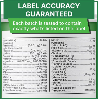 Vitamins for Dogs - 4 in 1 Complex with Omega, Glucosamine, Probiotics and Vitamins - 120 Chews Single Pack Roasted Turkey