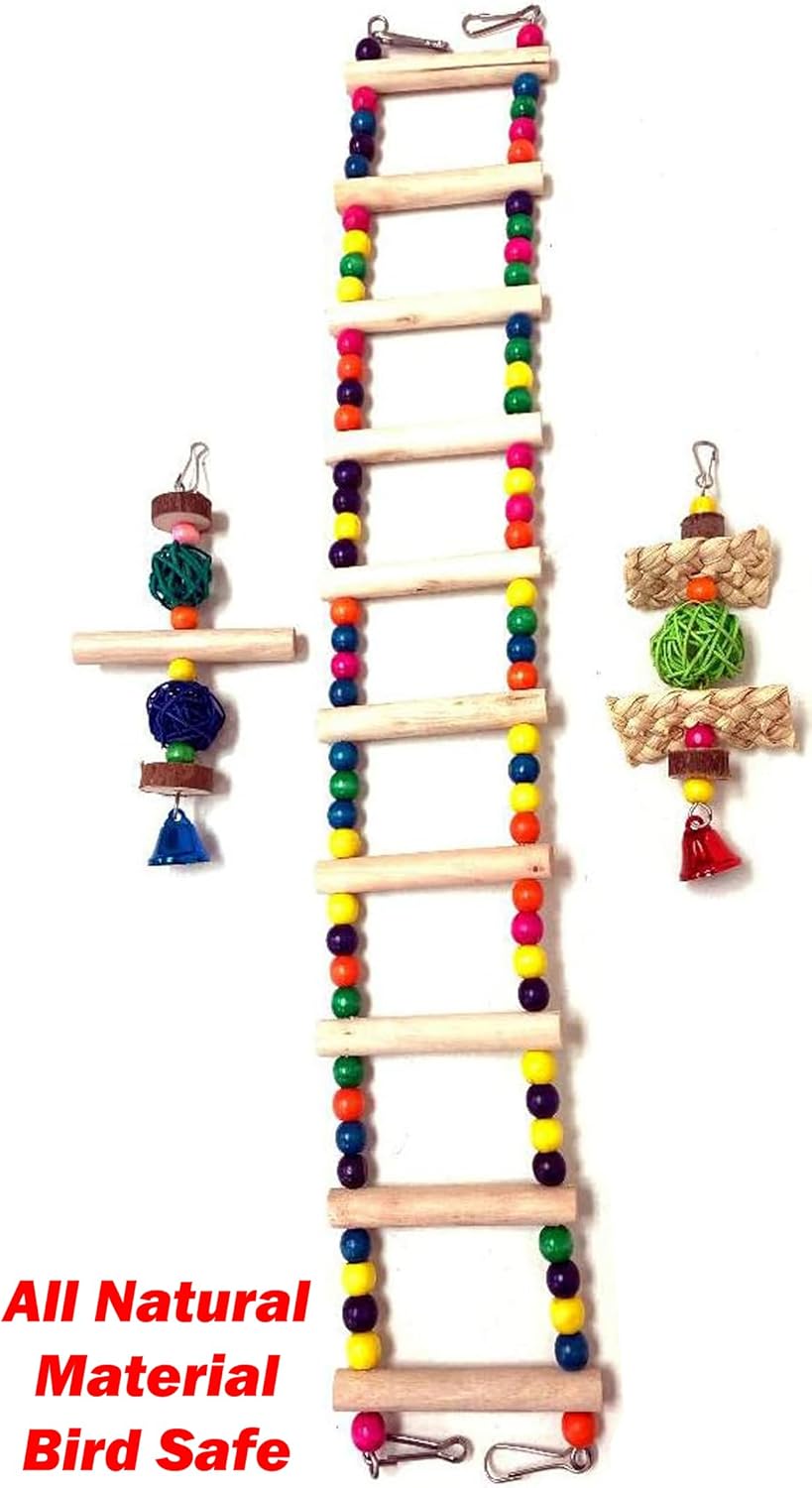 38-Inch Double Roof Top Large Flight Bird Cage with Toys Climbing Ladder Side Nesting Box Doors for Cockatiels Sun Parakeets Conures Aviary Budgie Finch Lovebird Canary Pet Bird Travel Cage