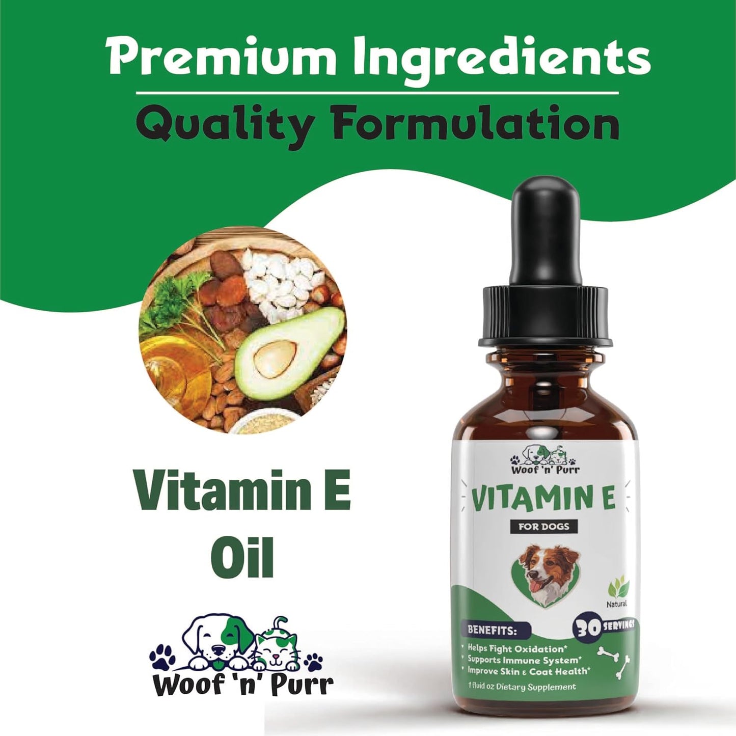 Vitamin E for Dogs - Vitamin E Dog - Vitamin E for Dog - Dog Vitamins E - Vitamin E Canine - Vitamin E Supplement for Dogs - Vitamin E Oil Dog - Dog Vitamins - Dog Immune Support - 1 fl oz