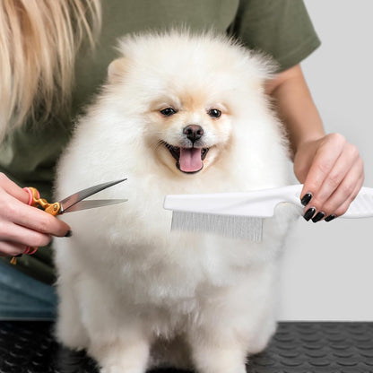 Flea Comb for Dogs and Cats, 3 Pack Fine Tooth Lice Brushers Flea Comb for Kittens, Indoor Cats, Small & Large Dogs, White