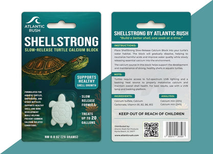 Shellstrong Premium Calcium Block for Aquatic Turtle - Slow Release Water Tank Conditioner - Cuttlebone for Aquarium - Turtle Tank Accessories - 20 Gallon Aquatic Tank Treatment (3 Calcium Blocks)
