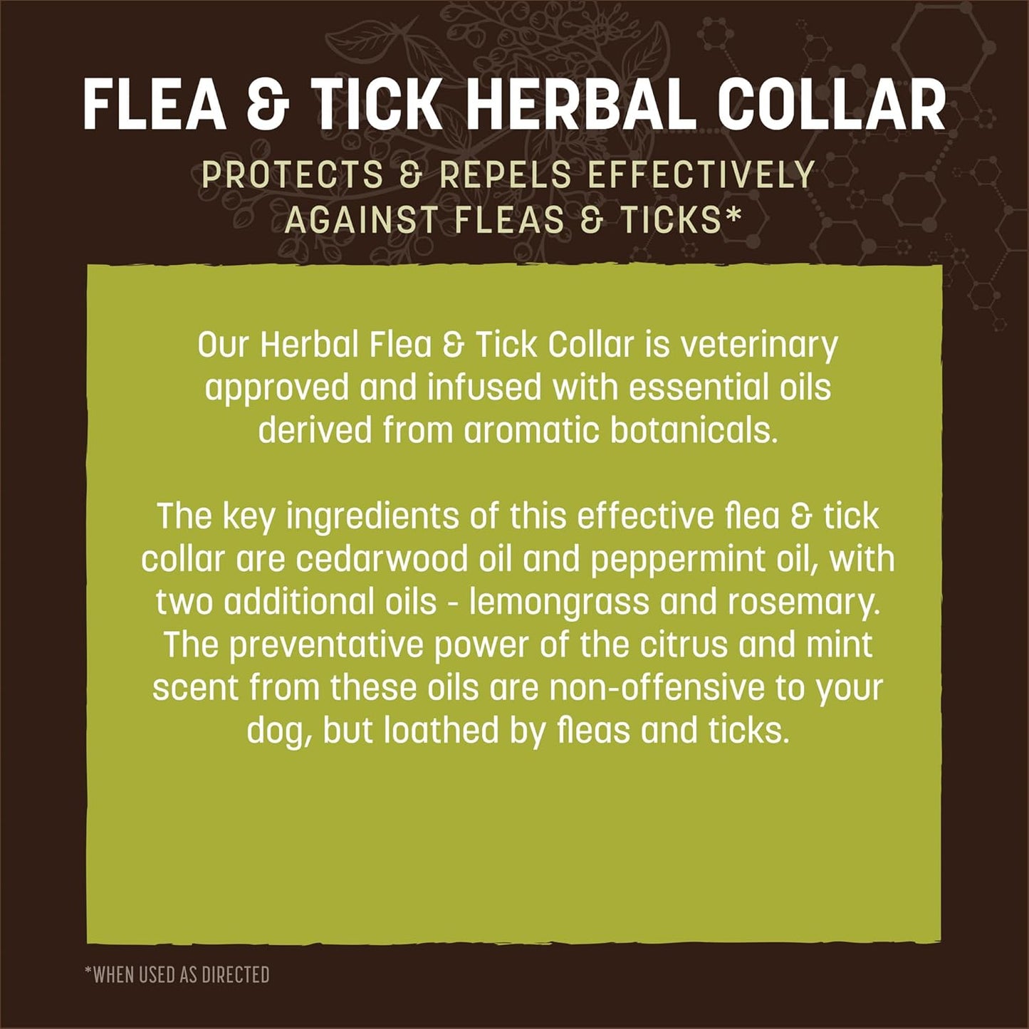 Earth Animal Apothecary Natural Flea & Tick - Herbal Collar for Large Dogs - 1 Collar
