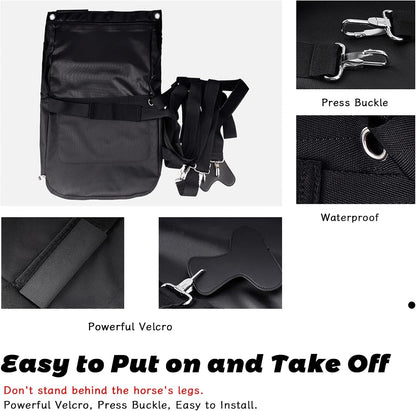 Horse Manure Catcher Bag - Waterproof Equine Diaper for Small/Medium/Large Horses, Lightweight & Easy to Clean Muck Bag, Perfect for Riding (Size M)