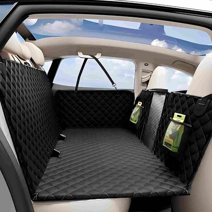 Back Seat Extender for Dogs - Large Space, Waterproof Dog Car Seat Cover for Back Seat with Hard Bottom Holds 420lbs, Upgraded Material Waterproof Pet Car Bed Dog Hammock for Car, SUV,Truck