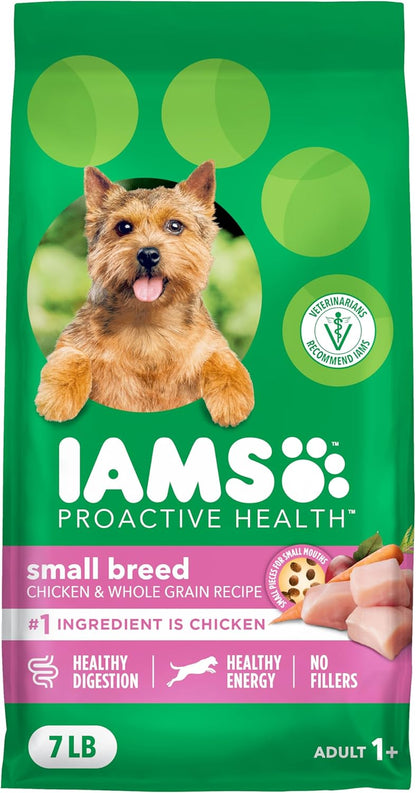 IAMS Proactive Health Small Breed Dog Food Dry with Real Chicken, 7 lb. Bag