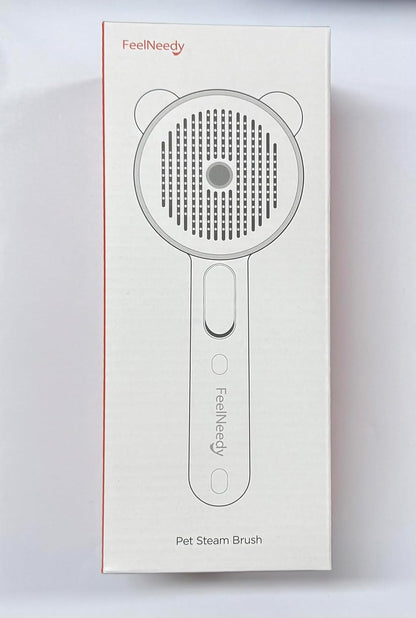 FEELNEEDY Cat Steam Brush, Brushes for Indoor Cats with Release Button, Dual Speed Spray USB Rechargeable Grooming Supplies, Cat Brush for Shedding Suitable for All Long-haired and Short-haired Pets