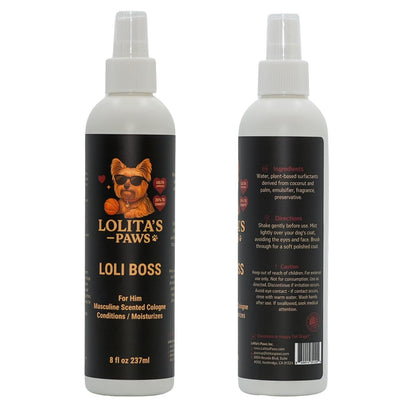 Loli Boss Masculine Dog Scent Cologne. For him, Conditions/Moisturizes, 8 OZ, Made in USA