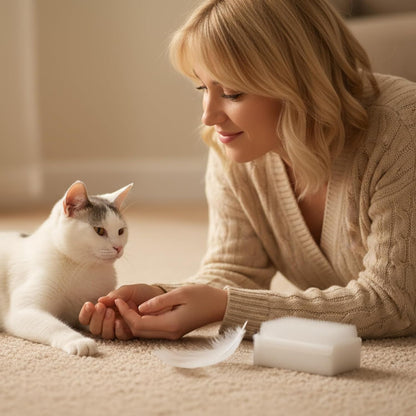 4PCS Soft Cat Brush for Grooming, Kitten Brushes for Indoor Kittens, Gentle Cat Tongue Brush with over 1000 prickly serrations for Sensitive Cats, Daily Grooming & Enhancing Bonding