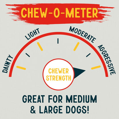 Canine Chews 8-9 Inch Beef Basted Knotted Rawhide Bones for Large Dogs - Durable Rawhide Bones for Medium and Large Dogs - Long Lasting Dog Rawhide Bones with for Aggressive Chewers - 10 Pack