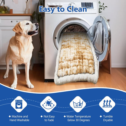 Thickened Dog Bed for Car Back Seat, Upgraded Bottom Non-Slip，Fits Hard Bottom car seat Cover for Dogs, Premium Mixed Color ，Dog Car Seat Cover