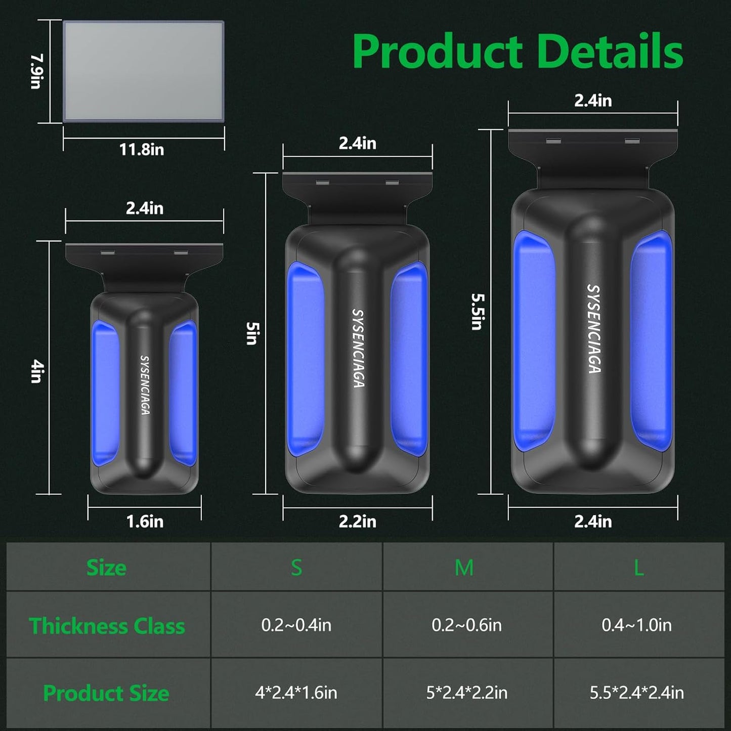 Aquarium Magnet Glass Cleaner, Double-Sided Detachable & Floating Algae Scraper for 0.2-0.6 Inch Fish Tank Glass Cleaning, No Scratches (M)