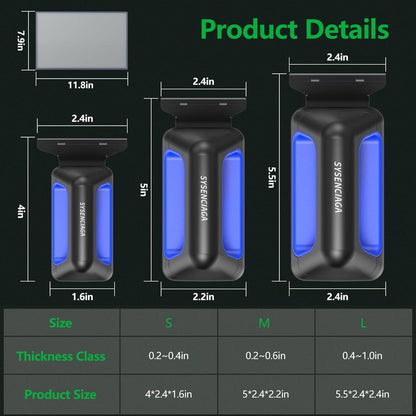 Aquarium Magnet Glass Cleaner, Double-Sided Detachable & Floating Algae Scraper for 0.2-0.6 Inch Fish Tank Glass Cleaning, No Scratches (M)