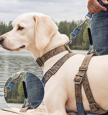 Safety Clip for Prong Collar, 8 Inch Handmade Dog Safety Clip for Walking Training or Hiking, Backup (Black)