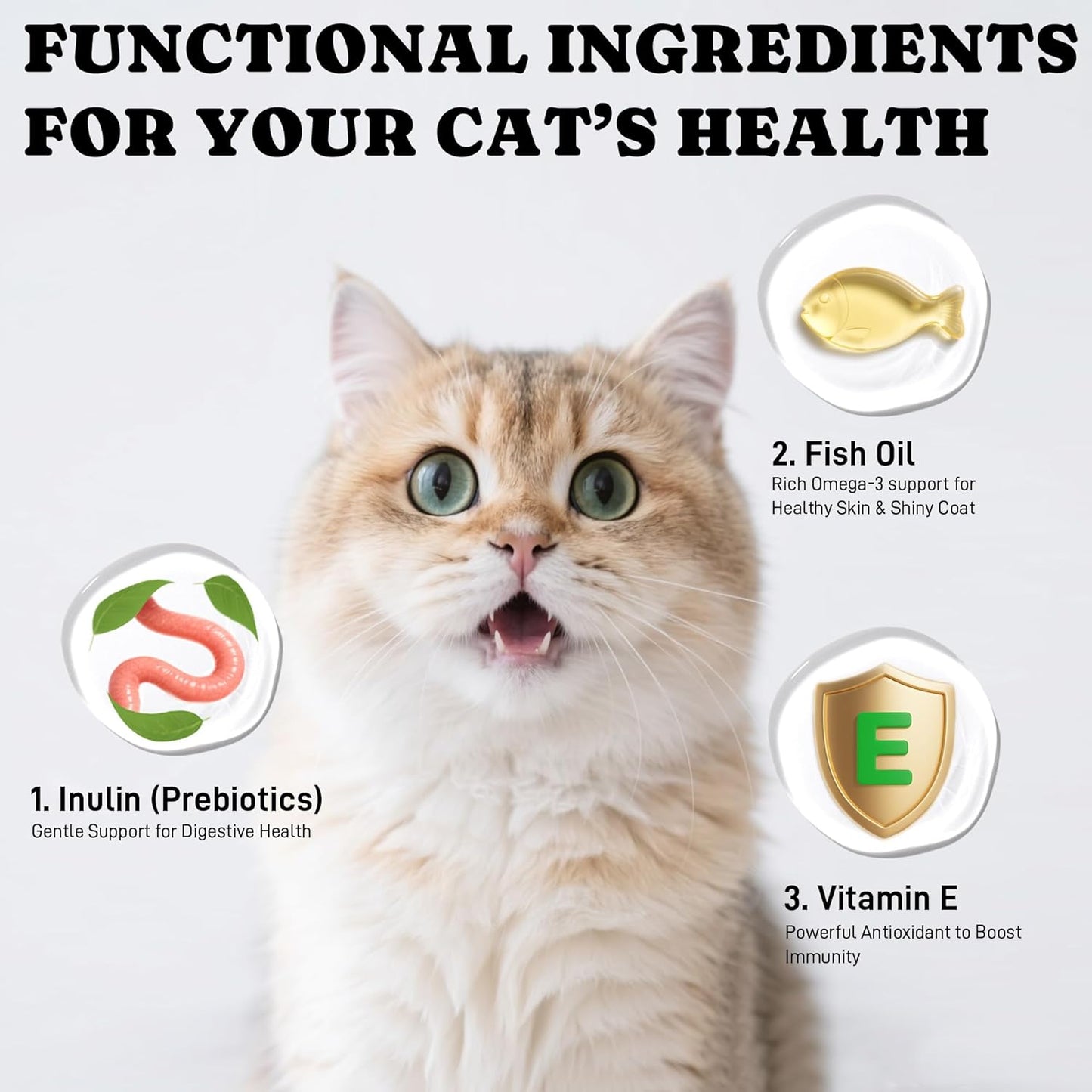Lickable Cat Treats, Grain-Free, Squeezable Soft Creamy Puree, High Moisture Hydrating Wet Cat Treat with Prebiotics & Fish Oil for Daily Interactive Training Reward, 0.5oz, 20 Tubes, Variety