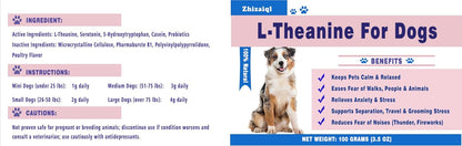 L-Theanine Supplement for Cats & Small Dogs – Helps Keep Pets Calm & Relaxed – for Small, Medium & Large Dogs & All Cats – 100g Powde