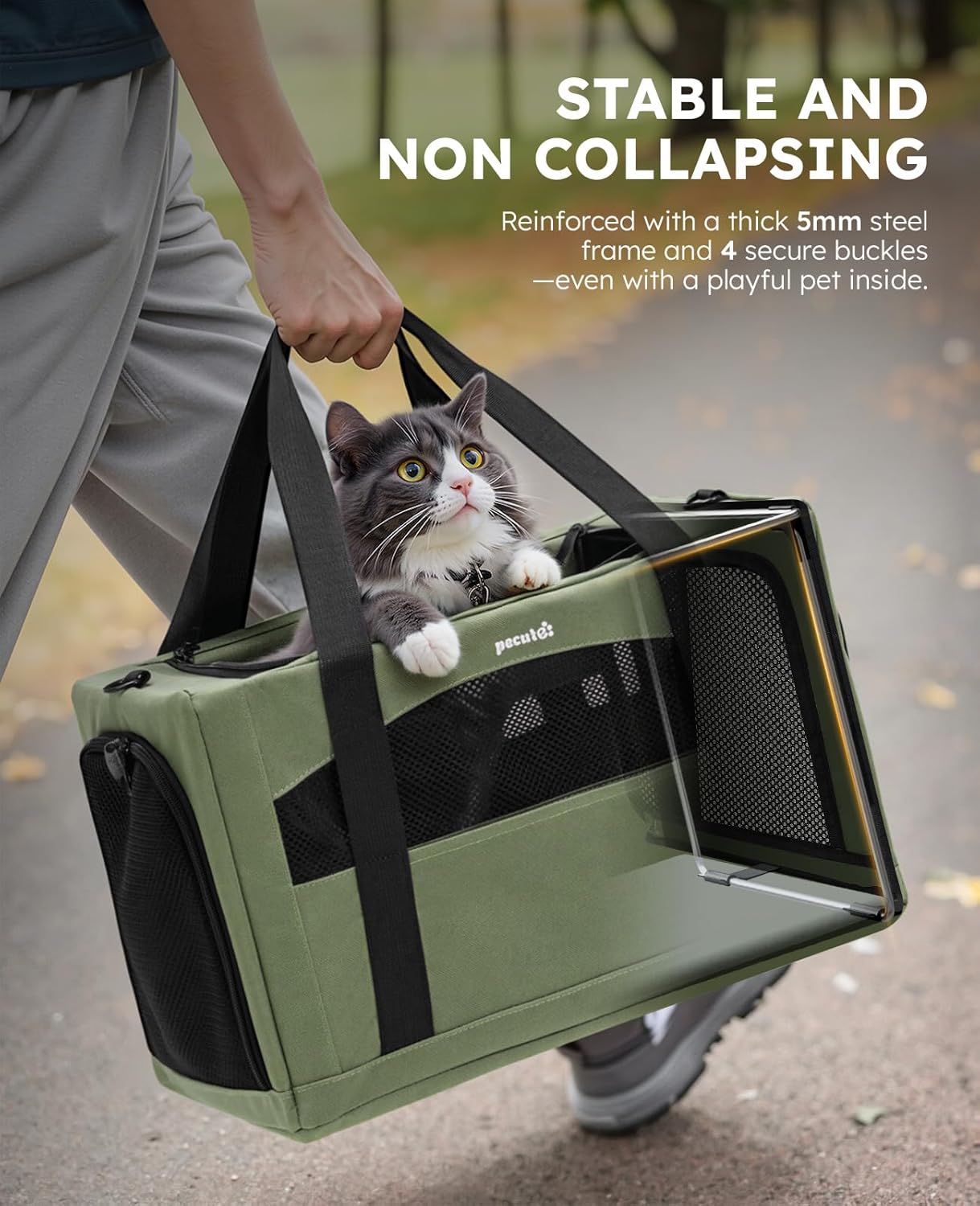 Dog Car Carrier Stable and Light Weight, and Pecute Cat Carrier Stale, Pet Carrier Breathable and Portable