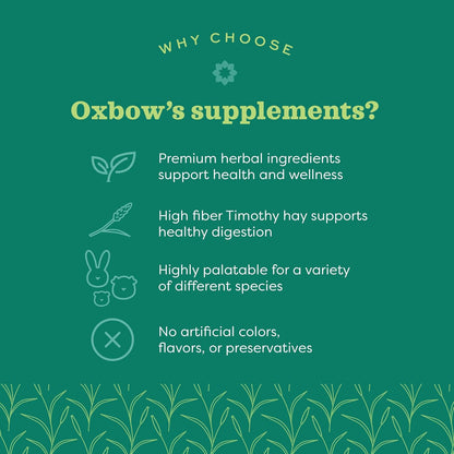 Oxbow Natural Science Vitamin C Supplement, Vitamin C & High-Fiber Timothy Hay, Guinea Pig Items, Made in the USA, Small Pet Supplies, Recommended by Veterinarians, 4.2 oz