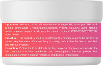 Liver Support Supplement for Birds – 100g Vitamin & Herbal Blend with Milk Thistle, Amino Acids & B Vitamins – Supports Detox, Digestion, Eye Health & Metabolism