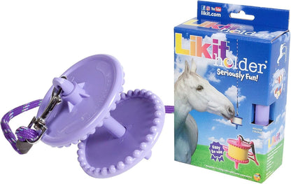 Likit Holder Purple | Stable Toy for Horses, use Horse Treats | Help Horse Boredom | Purple