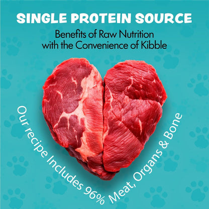 Freeze Dried Dog Food for Small & Large Breeds Dogs, 6 Oz Beef Dog Food Toppers for Picky Eatres, Made in USA - Grain Free & All Natural Freeze Dried Dog Treats Made with 96% Meat Organs