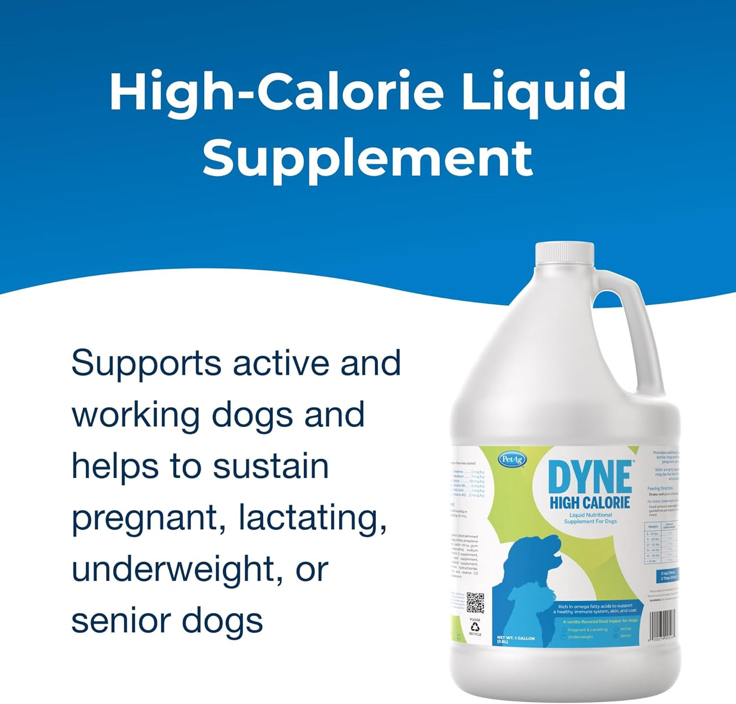 PetAg Esbilac Puppy Milk Replacer Powder (5 lb) + PetAg Dyne High Calorie Liquid Nutritional Supplement for Dogs & Puppies 8 Weeks and Older (1 Gallon)