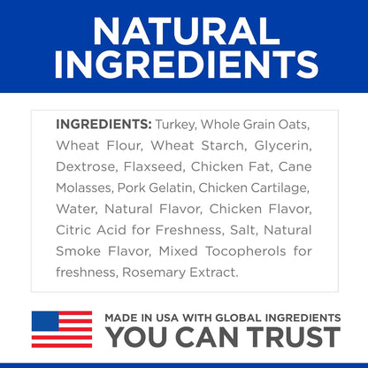 Hill's Natural Flexi-Stix Jerky, All Life Stages, Great Taste, Dog Treats, Turkey, 7.1 oz Bag