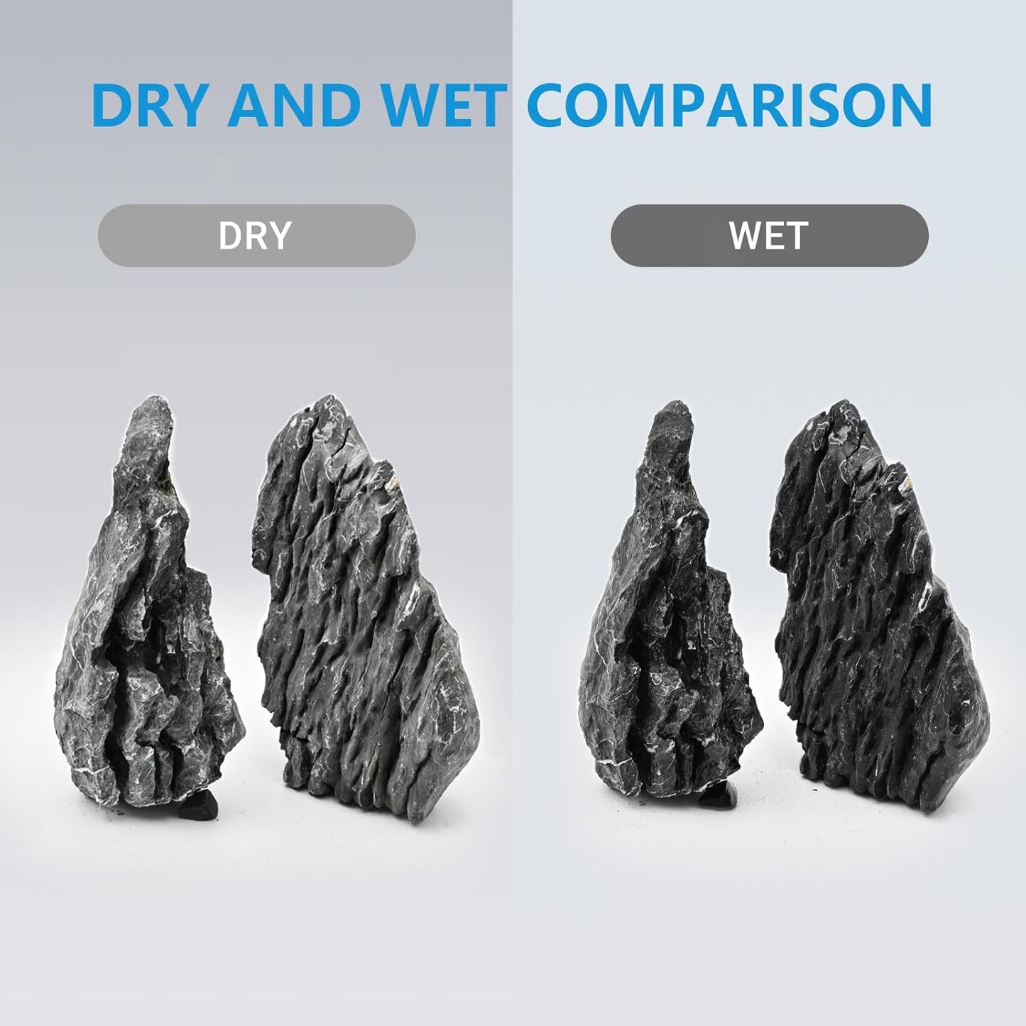 KINGRUI Natural Seiryu Rock Stone 11lb Dragon Stone for Aquarium Landscaping Models Fish Tank Decoration Reptile and Amphibian enclosures 3-6inch