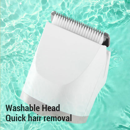 Electric Pet Hair Clipper, Low Noise Rechargeable Grooming Kit, Professional Pet Trimmer for Body Face Ears Eyes Nails, Multifunctional Cordless Clipper with 3 Trimming Heads and 4