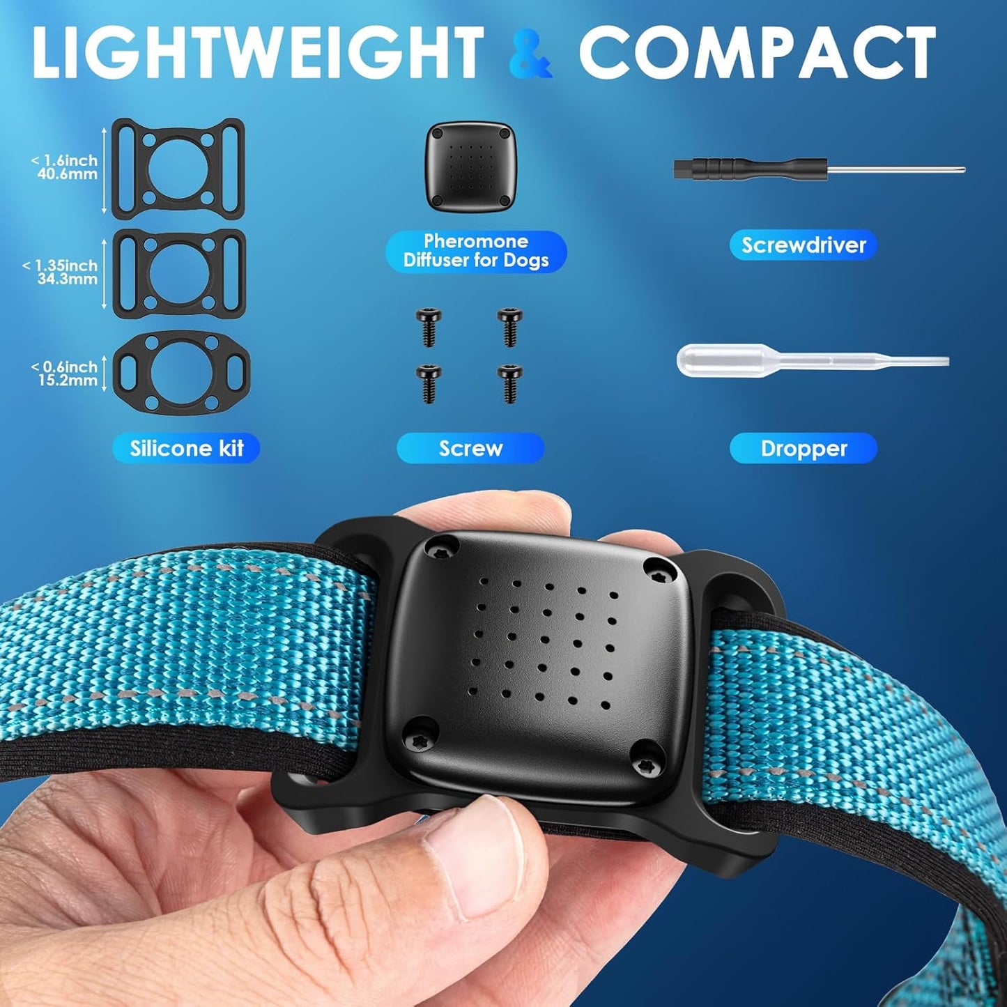 PSRAT for Dog Pheromone Calming Diffuser 3 in 1 Appeasing Pet Pheromones Diffuser to Calm Kit,for Pet Collars Designed Relaxants Carrying Box,Naturally Reduces Anxiety, Breakaway Safe Design