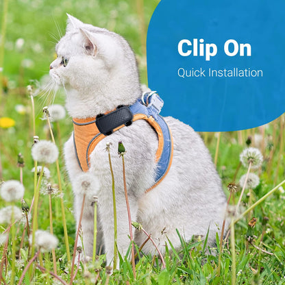 Tractive GPS Cat 4 Tracker Harness Attachment, for Cat Walks with Peace of Mind, Velcro Straps, Black (Pack of 2)