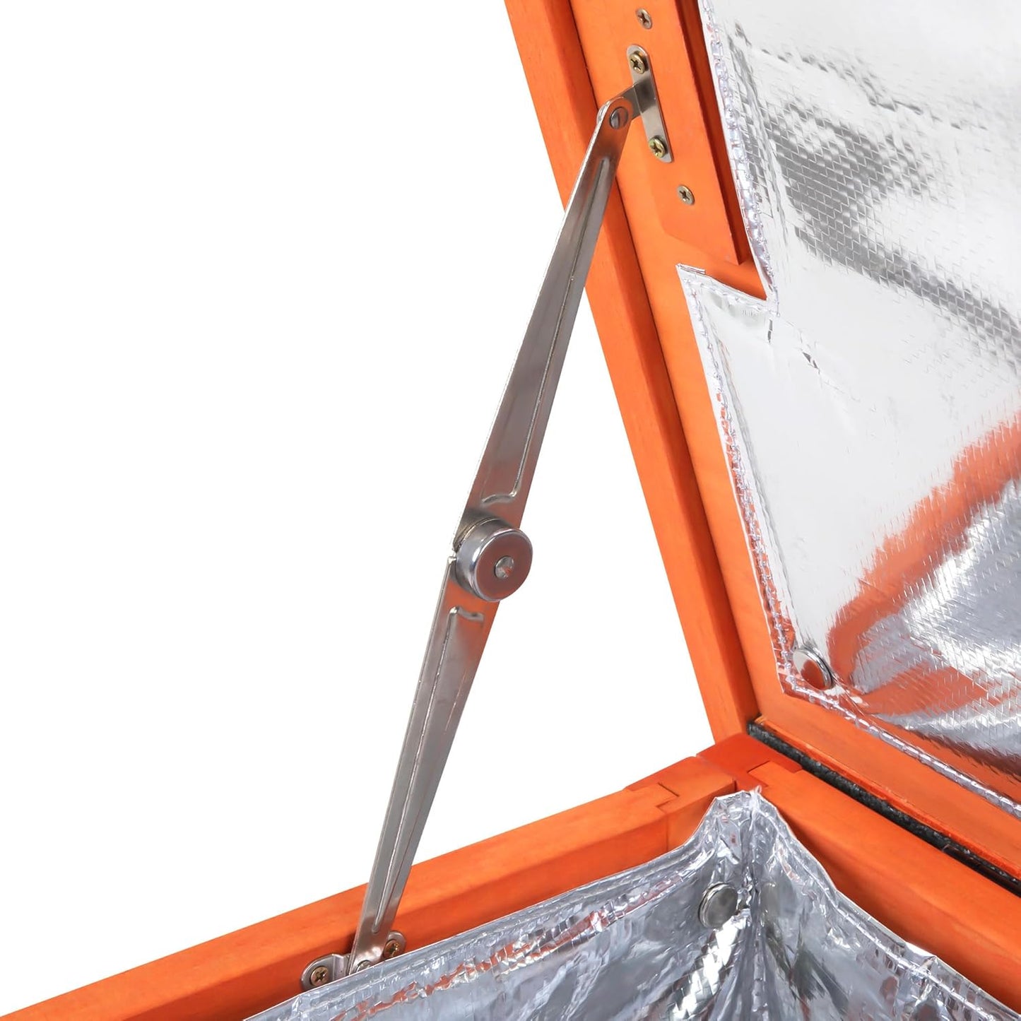 COZIWOW 24 Inch Rabbit Hutch with Insulation Layer, All-Weather Wooden Bunny Cage, Indoor Outdoor Weatherproof Pet Shelter for Winter, Rabbits/Cats/Chicken, Orange