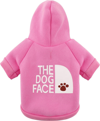 Paiaite Pink Chihuahua Dog Hoodie: Keep Your Pup Warm and Stylish with a 'The Dog Face' Printed Sweatshirt, Pet Clothes, and Sweater Coat All in One Perfect for Winter and Cool Summer Nights! Pink S