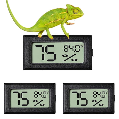 Reptile Thermometer and Humidity Gauge for Breeding Box Temperature and Humidity Monitor 3PCS Reptile Thermometer Hygrometer Adhesive for Amphibians，Reptiles Tank Accessories for Lizards Turtles