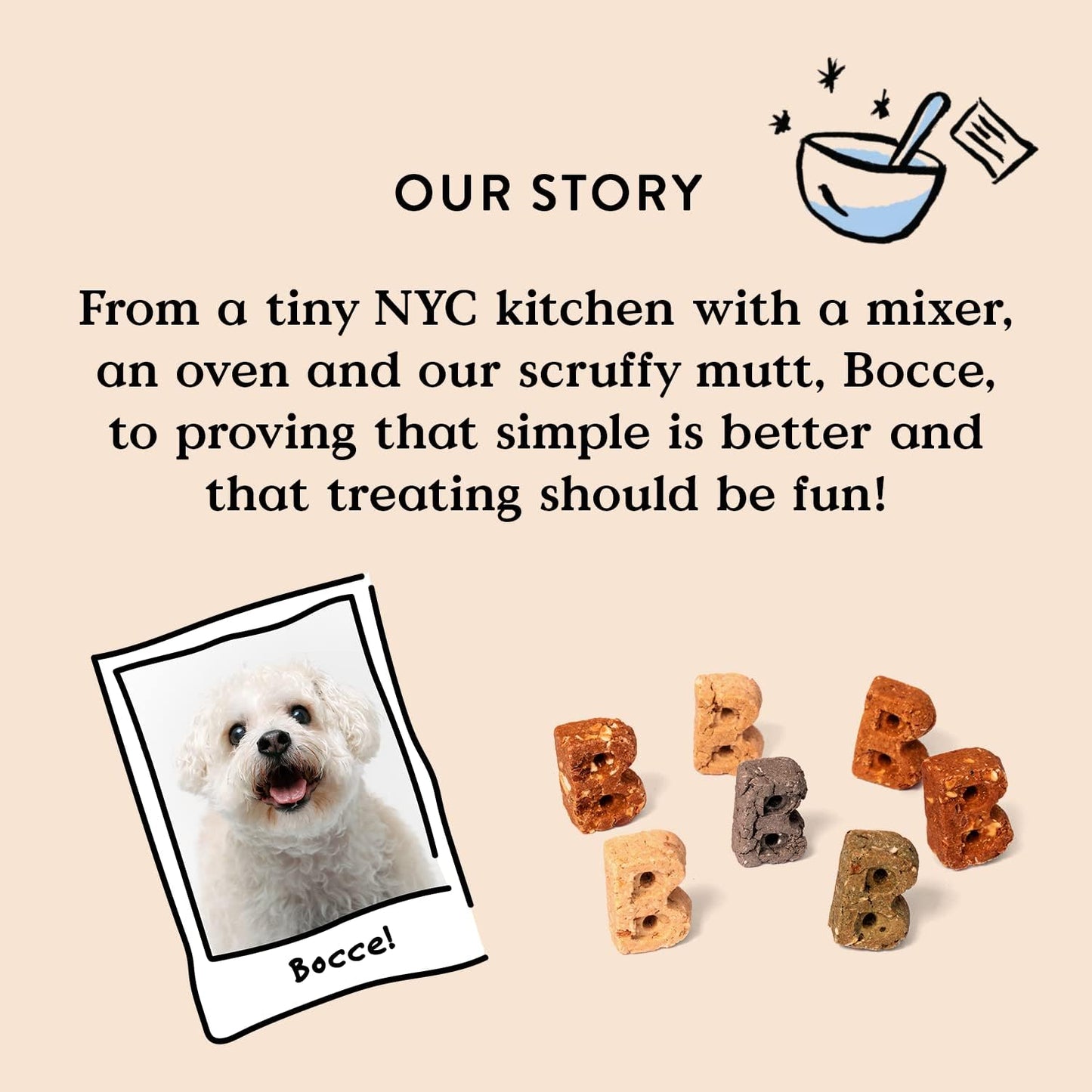 Bocce's Bakery Oven Baked PB & Banana Recipe Treats for Dogs, Wheat-Free Everyday Dog Treats, Real Ingredients, Baked in The USA, All-Natural Soft & Chewy Cookies, Peanut Butter & Banana, 6 oz