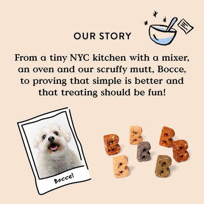 Bocce's Bakery Oven Baked PB & Banana Recipe Treats for Dogs, Wheat-Free Everyday Dog Treats, Real Ingredients, Baked in The USA, All-Natural Soft & Chewy Cookies, Peanut Butter & Banana, 6 oz
