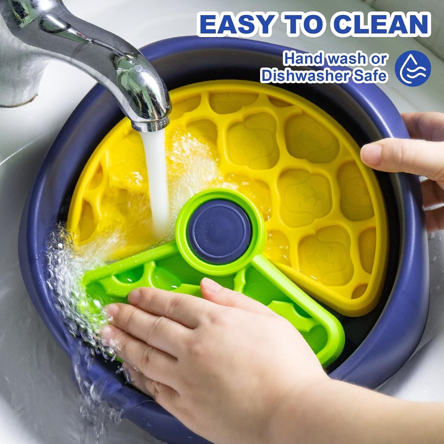 Interactive Pet Puzzle Slow Feeder Bowl - Innovative Rotating Design, Anti-Gulping, Promotes Digestion & Mental Stimulation, Non-Slip Food Dispenser for Small & Medium Dogs & Cats (Yellow & Green)