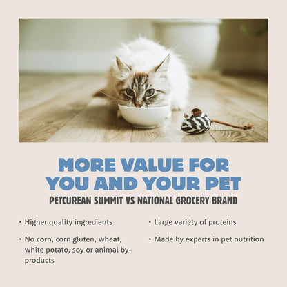 Summit Petcurean Range Rotisserie, Dry Cat Food, Chicken Meal and Turkey Meal Adult Recipe with Grains, 3 lb Bag (Pack of 2)