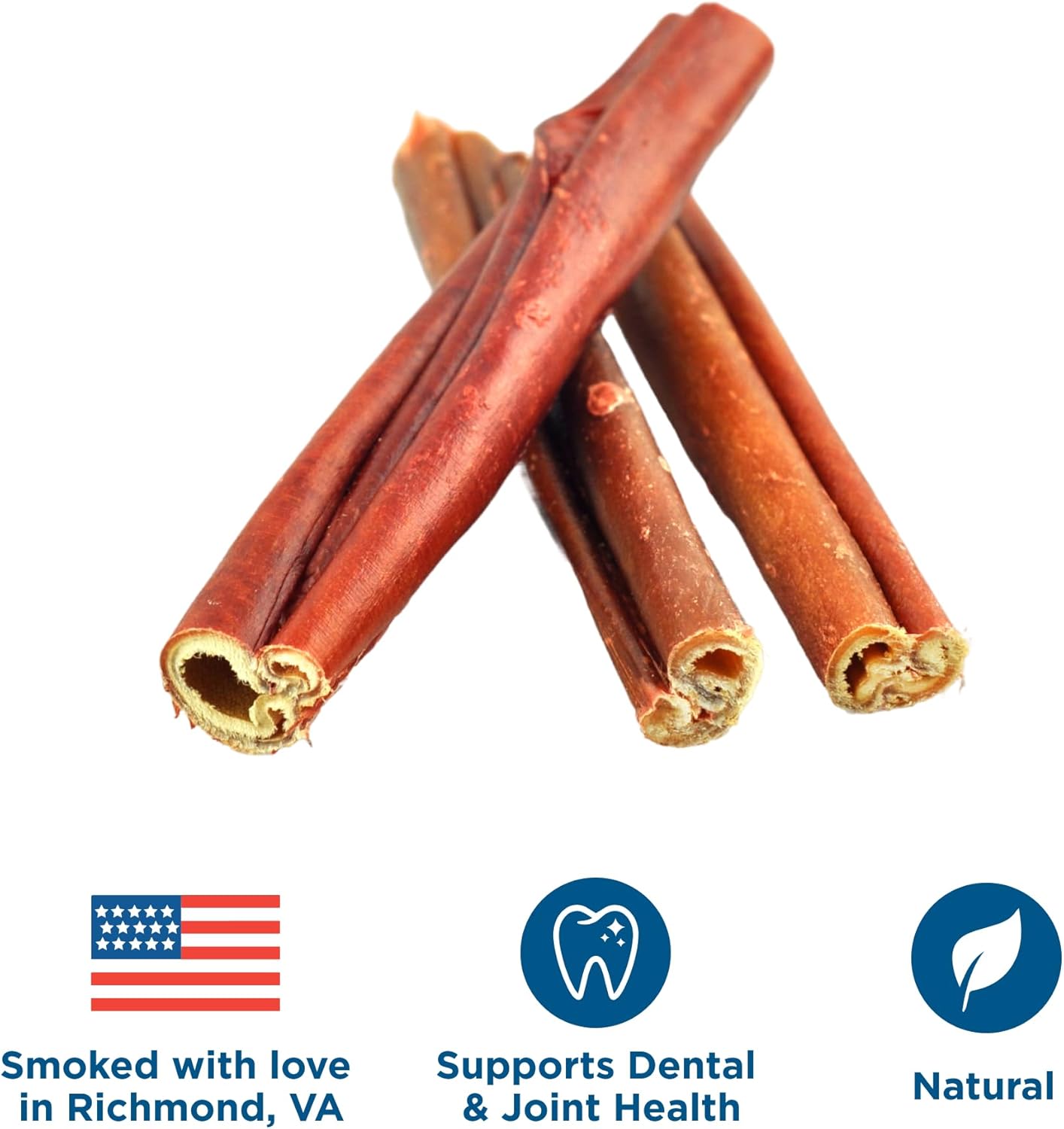 Best Bully Sticks Smoked Bully Sticks with Collagen for Dogs - 5-6 Inch, 10 Count (Pack of 1) - Natural, Grain Free Dog Chews - Medium, Long-Lasting Treats for Aggressive Chewers