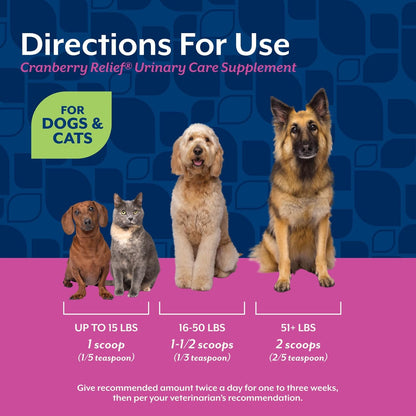 NaturVet – Cranberry Relief Plus Echinacea | Helps Support a Healthy Urinary Tract & Immune System (50g Powder)