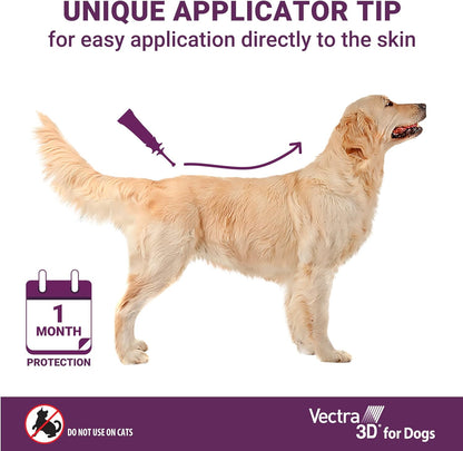 Vectra 3D for Dogs Flea, Tick & Mosquito Treatment & Prevention for Extra Small Dogs (5-10 lbs), 3 month supply