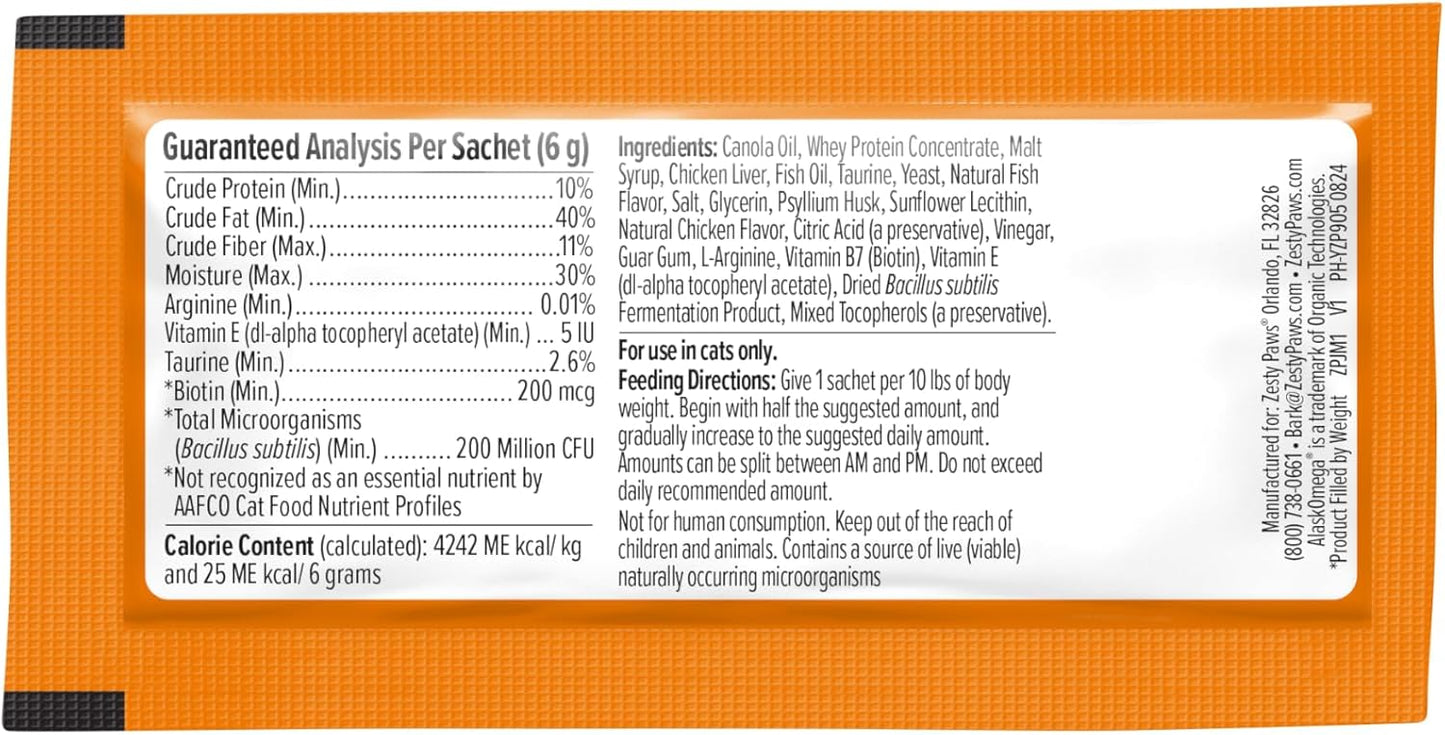 Zesty Paws 8-in-1 Multivitamin Cat Vitamins & Supplements Mousse - Cat Vitamins for Indoor Cats - Healthy Treat Squeeze Up for Gut, Immune, Heart, Skin & Coat Support - Chicken 14ct