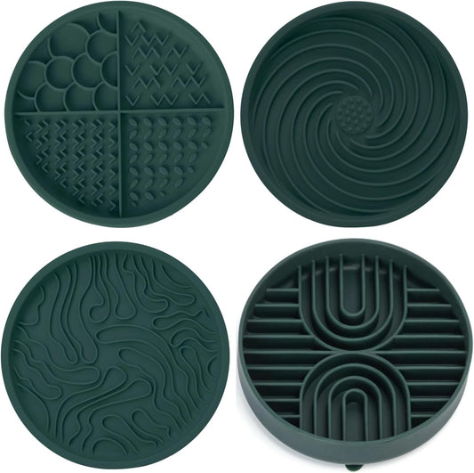 The Daily Bond 4-in-1 Dog Feeder – Slow Feeder Base with 3 Interchangeable Lick Mat Lids for Everyday Enrichment & Engagement– BPA-Free, Dishwasher-Safe Design