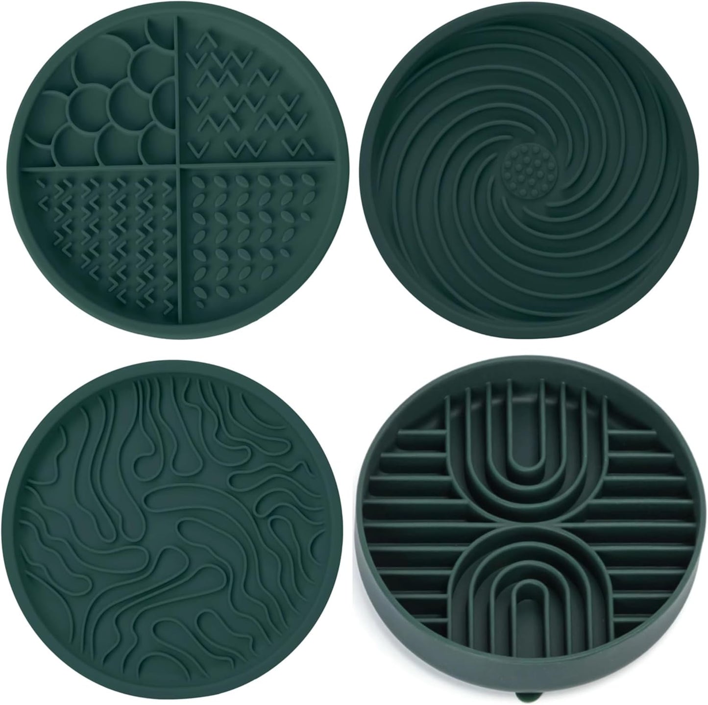 The Daily Bond 4-in-1 Dog Feeder – Slow Feeder Base with 3 Interchangeable Lick Mat Lids for Everyday Enrichment & Engagement– BPA-Free, Dishwasher-Safe Design