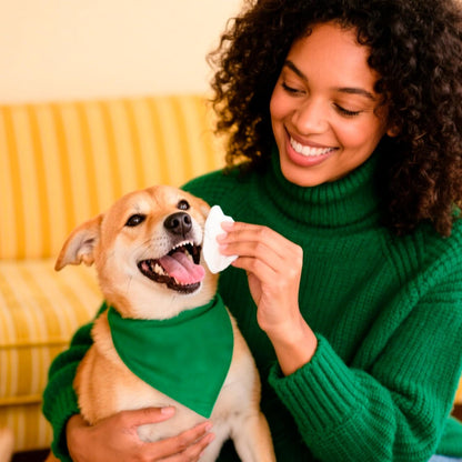 100 Count Dog Wipes for Paws and Butt, Plant-Based Gentle Ingredients, Hypoallergenic Fragrance Free Pet Wipes for Puppy Sensitive Skin Cleaning, Grooming, and Deodorizing, 8" x 8", Unscented