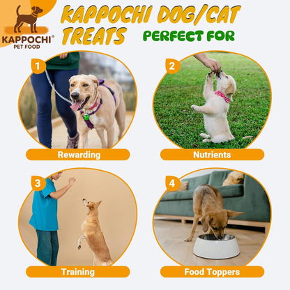 Freeze Dried Cod Skin Cube Dog Treats, Cat Treats, Rich in Omega-3, 3.5 Ounce (100.0g), Single Ingredient, High Protein Chew Snacks, Natural & Raw, No Additives, Grain Free, Gluten Free