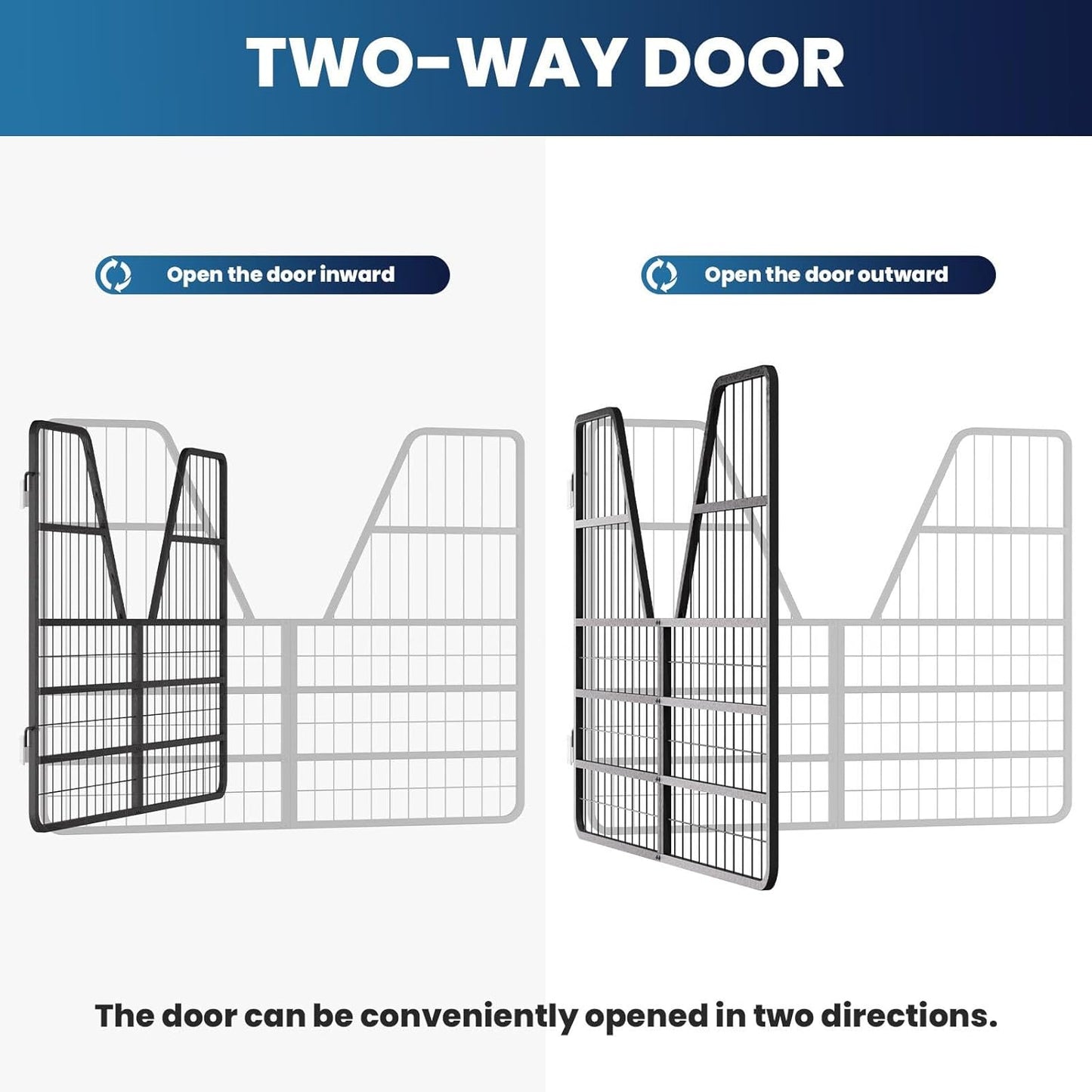 Heavy Duty Horse Stall Gate, 52" W x 42" H, Stall Guards for Horses, Durable Stall Guard for Horses, Fits Standard Barn Doorways, Easy Installation (52" W x 42" H)