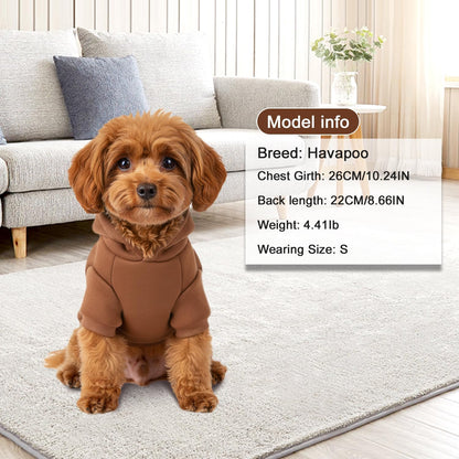 1 Pack Dog Hoodie Warm Hood Dog Sweater Cold Weather Small Dogs Sweatshirt Comfort Pet Clothes for Small Medium Dogs with Pockets Cats Chihuahua Clothes for Male Female Girl Boy Sporty Daily Wear